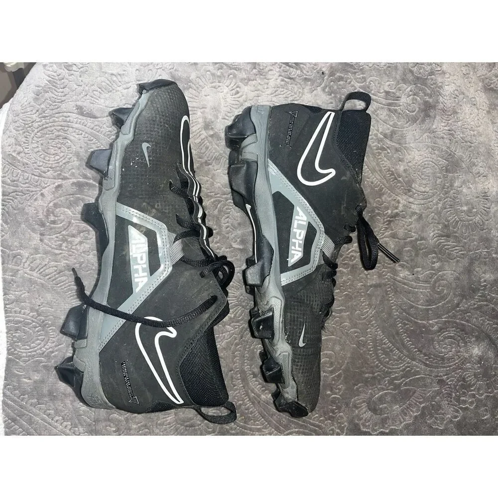 NEW Men's Nike Alpha Menace 3 Shark Football Cleats CV0582-010 Size 10.5